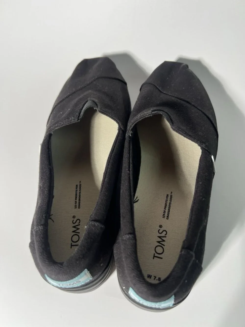 TOMS Alpargata Midform Slip-On Loafers Black Women’s Size 7.5